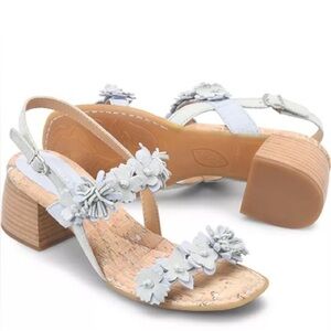 NWT Born Springs Square Toe Sandals Sz 6 Light Blue Nuvola (no original box)